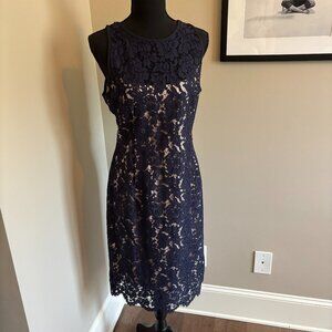 WHBM Navy Lace Dress
